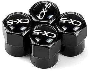 LYyeon 4 Stück Autoreifen Ventilkappen, für Mazda CX 5 Autoreifen Ventilkappen Tyre Valve Caps Auto Ventilkappen Zubehör