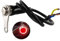 Gebildet 5A/12V Verrouillage Universel en acier Inoxydable LED Rouge Interrupteur de Moto Marche-arrêt sur Guidon Support Réglable Interrupteurs Etanches Bouton