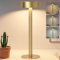 Briever Cordless Table Lamp, Rechargeable Battery Operated Lamp with 3 Colors Stepless, Dimmable LED Desk Lamp for Restaurant, Portable Touch Lamp for Living Room, Bedroom, Patio, Camping (Gold)