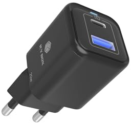 ICY BOX Wandladegerät – 20W Power Delivery, QC 3.0, USB-C & USB-A, kompakt, sicher und ideal für Reisen, Überhitzungs- und Überspannungsschutz, IB-PS1020-PD