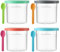 BUCOMTU 4 Pezzi Contenitori per Gelato,Contenitori per Gelato Fatto in Casa con Coperchi, Con Coperchio e Cucchiaio, Compatible con la Serie C300S de Ice Maker NC299AM