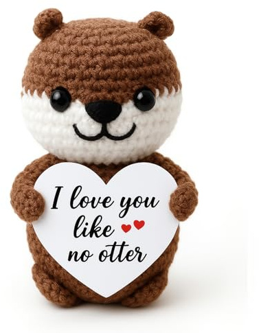 GGUFAY Mini Bär Ich Liebe Dich Geschenke Stofftiere, Jahrestag Geschenk für Frauen, Kreative Strickwolle Bär Puppe mit Liebesmünzen Karte, Pocket Hug Bären, Romantische Geschenk