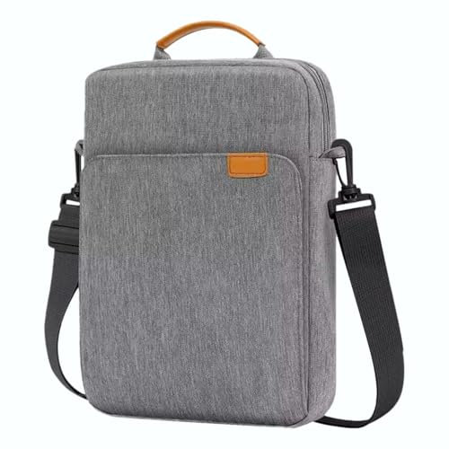 College Wohnheim Must Haves Case Aufbewahrung Laptop Umhängetasche für Tab Student Business Messenge Crossbody Handtasche (Grau, Einheitsgröße)
