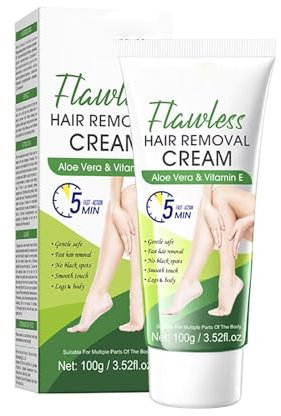 Flawless & Gentle Hair Removal Cream,hair Removal Cream Sensitive Skin,for Chest, Back, Legs, Bikini Area, Arms And Underarms(Aloe vera)