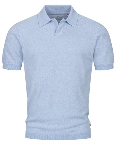 KRONSTADT Herren KSBlake Poloshirt aus Baumwolle mit Rippstricksaum | Modernes Feinstrick-Poloshirt mit Rippstricksaum, Herrenpoloshirt, Baumwollshirt, Freizeitshirt, Polokragenshirt für Männer
