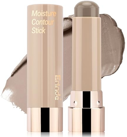 Erinde Kühle Farbtöne Cream Contour Stick, Langanhaltend & Hochpigmentiert Bronzer Stick, Mattes Finish Konturenstift, für Definierte Konturen, Weiche Textur, Leicht zu Verblenden, Vegane Formel, 9g