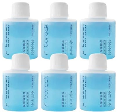 Gcbhfjrcyz Liquide De Nettoyage De Sol d'origine 200 ML, Compatible avec Roborock Q5 Pro S8 MaxV Ultra Q8 Max+ Qrevo S Qrevo Pro Les Aspirateurs Robots(6bottl)