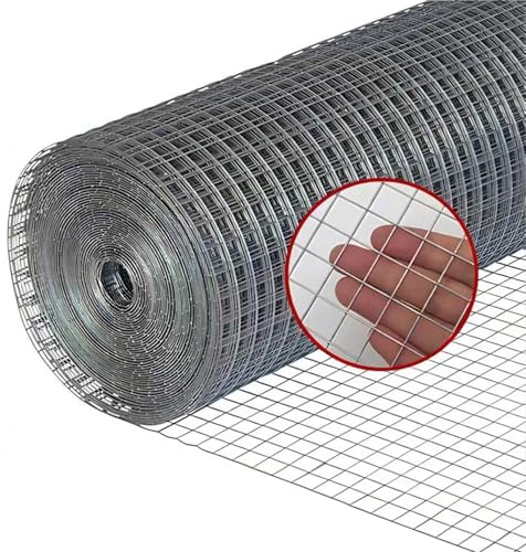 YKMYXZ, 304 Stainless Steel Mesh, Welded Mesh Wire, 12mm Hole Livestock Fencing Roll for Chickens, Rabbits, Dogs, Garden Fencing(1x8m)