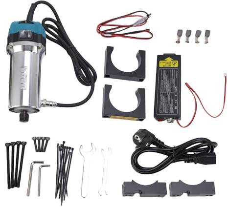 Variable Geschwindigkeit Palm Router Spindelholz Trimmer 800W Kompaktwerkzeugmotor CNC Kit -Maschine 30000R/min 6 Geschwindigkeit mit 1/4 Chuck