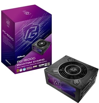 Asrock 1000W Phantom Gaming PG-1000G PSU, Fully Modular, 80+ Gold, Cybenetics Gold & Lambda A, ATX 3.1, PCIe 5.1