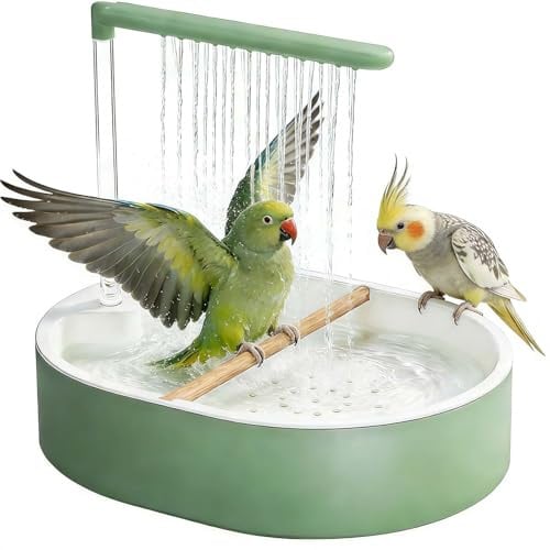 ZZBUY Automatic Bird Bath Fountain for Indoor Parrots & Birds
