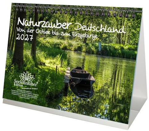 Naturzauber Deutschland Von der Ostsee bis zum Erzgebirge DIN A5 Tischkalender für 2027 Urlaub Strand Landschaft Natur - Seelenzauber