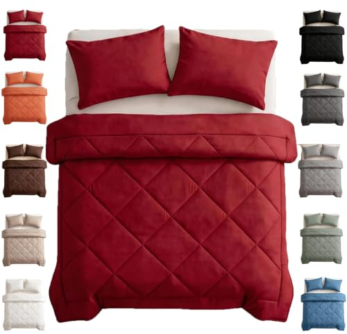 DZ'HUE Magic Splashy Bettdecke, Die Schnell Trocknende 2-In-1-Bettdecke mit KissenbezüGen, Weich und Atmungsaktiv, Maschinenwaschbar für Zuhause, Camping und Im Freien (Rot,135 * 200CM)