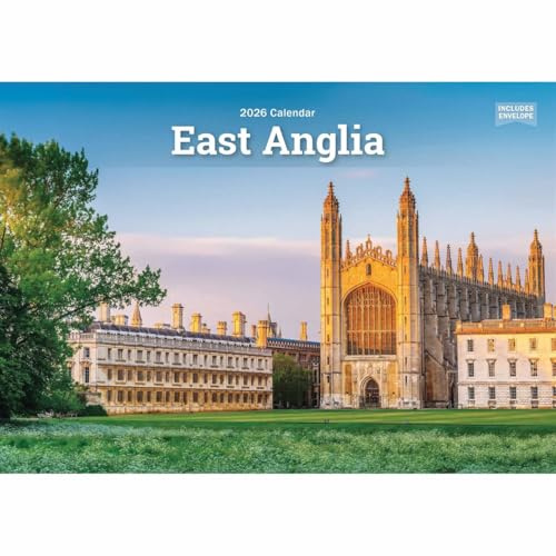 Carousel Worldwide East Anglia 2026 A5 Wall Calendar – Scenic Photography, Monthly Planner, 12-Month Organiser for Home or Office