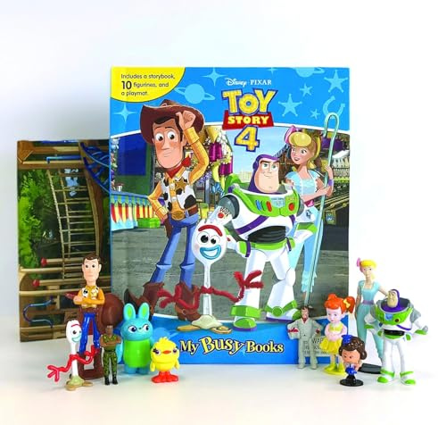 Disney / Pixar Toy Story 4 My Busy Books - Storybook, 10 figurines, playmat