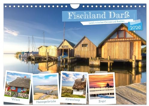 Fischland Darß, Land zwischen Ostsee und Bodden (Wandkalender 2026 DIN A4 quer), CALVENDO Monatskalender: Fischland Darß, feine Sandstrände und ursprüngliche Landschaften (CALVENDO Natur)