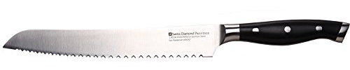 Swiss Diamond SDPK03 Brotmesser, Schwarz/Silber, 21,6 cm