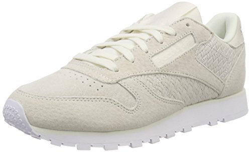 Reebok Classic Leather Woven Emb, Damen Laufschuhe, Blau (Chalk/White), 37.5 EU