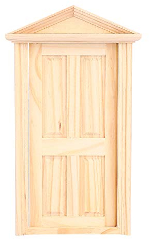 1:12 Skala Miniatur Holztür DIY Simulation Fee Puppenhaus Steepletop Mini Puppenhaus Möbel Zubehör für Pädagogische Kinder