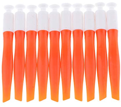 10pcs Orange Faux Ongles Ventouse Bâtons Manucure Accessoires
