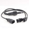 SZRMCC PDU IEC 320 C14 Male to 2 x C13 Female Y Splitter Power Adapter Cable 10A 250V UPS PSU Extension Cable (3.3ft/1m)