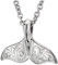 COOLSTEELANDBEYOND Herren Damen Wal Delfine Schwanz Walflosse Anhänger Edelstahlkette mit Filigran Wirbel Muster, 51cm Seil-Kette