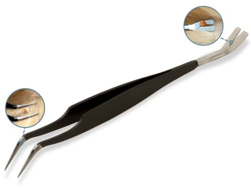 PurrCave® 3-in-1 Kombi Zeckenzange & -Haken Edelstahl inkl. Flohkamm | Jede Zeckengröße geeignet | Zeckenentferner Doppel Pinzette | Mensch Hund Katze Haustier