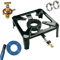 FORNELLONE NERO A - GAS BOMBOLA - CM 40 X 40 FORNELLO CON KIT REGOLATORE TUBO E FASCETTE OMAGGIO