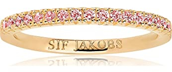 Sif Jakobs Jewellery Damen-Damenring 925er Silber Zirkonia 58, Gold, Rosa 32005986