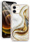 Micoden for iPhone 12/12 Pro Case Cute Marble Girls Women Ultra Thin Glossy Cool Design Silicone Shockproof Bumper Protective Phone Case-Yellow