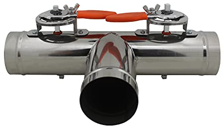 Compuerta regulacion caudal aire T para valvula ventilacion aire acondicionado campana extractora rejilla (Diámetro externo 100mm)