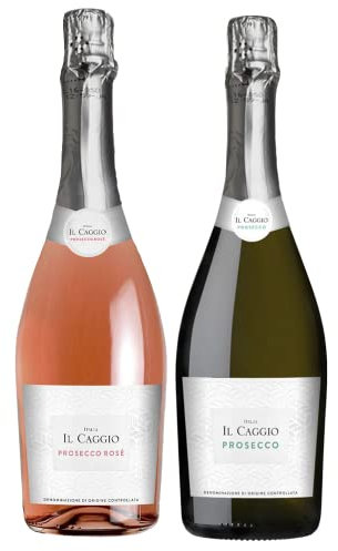 Il Caggio Prosecco Duo - 1 x 75cl Prosecco 75cl and 1 x Prosecco Rose 75cl