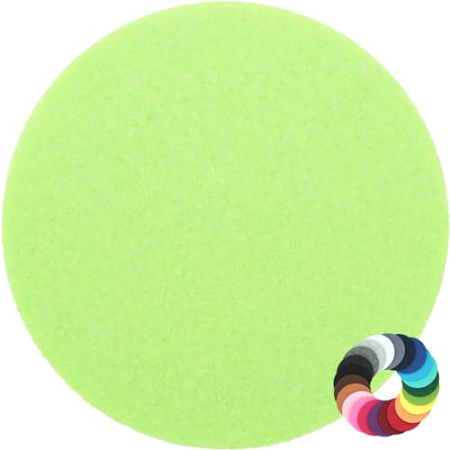 Rundes Platzset Filzuntersetzer in 35cm, Pastell-grün (HF039) für Gläser, Essen, Tischdeko