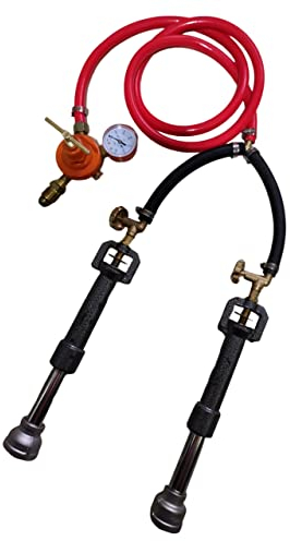 Propane Gas Forge Dual Burner, Blacksmith Knife Making Gas Metal Melting Furnace