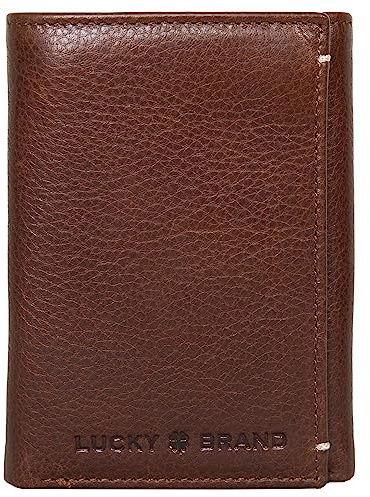 Lucky Brand Herren-Geldbörse, geprägt, dreifach gefaltet, L-Falz