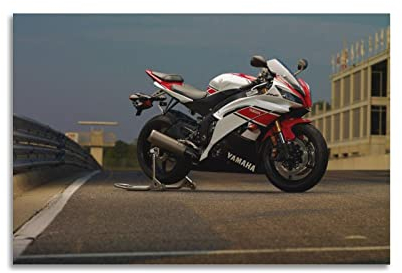 Motorräder Poster für Yamaha R6 Motorrad Motorsport Poster Dekorative Malerei Leinwand Wandposter und Kunstbild Druck Modern Familie Schlafzimmer Dekor Poster