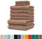 BaSaTex - 8er Pack Handtuch Komplett-Set - Frottee-Handtücher mit Aufhängeschlaufe 4X Handtuch, 2X Duschtuch, 2X Gästetuch - Premium Gästetücher Öko-Tex Standard 100 Zertifiziert - Sandstone