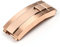 TEMKIN 9mm Edelstahl Faltschließe Glide Lock Fit for Rolex for Submariner for Oysterflex for Daytona for GMT Uhrenarmband mit Faltschließe (Color : Rose Buckle, Size : 9MM_BUCKLE NO LOGO)