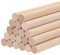 QUARKZMAN Holzdübelstangen Holzstäbe, 10cmx1cm Runde Holzdübelstangen für DIY, Kunstdekoration, Bastelstab, handgefertigte kleine Holzstäbe, Packung mit 20 Stück
