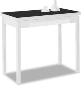 ASTIMESA Mesa de Cocina, Negro, 90 cm x 100 cm