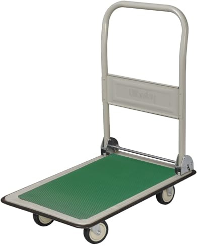Wonday Faltbarer Trolley, grau/blau, Kapazität 250 kg – Maße aufgeklappt: L 72 x H 85 x T 47 cm