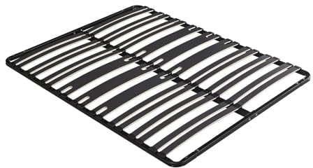 Vente-unique - Sommier Cadre à Lattes 160 x 200 cm - 2 x 15 Lattes - 3 Zones Soutien Lombaire renforcé - sans Pied - Noir - CERRISI de YSMÉE