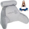 Jokapy Cojín de lectura para cama, cómodo cojín de lectura para cama, respaldo, cojín lumbar con reposabrazos, cojín de respaldo extraíble para leer y relajarse (gato, seda helada (M))