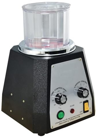 SACLMD Schmuckpolierer Finishing Machine,Magnetischer Becher-Polierer,Mini Magnetic Tumbler,Schmuckpolierer Tumbler,Magnetschlepper Schmuckpolierer