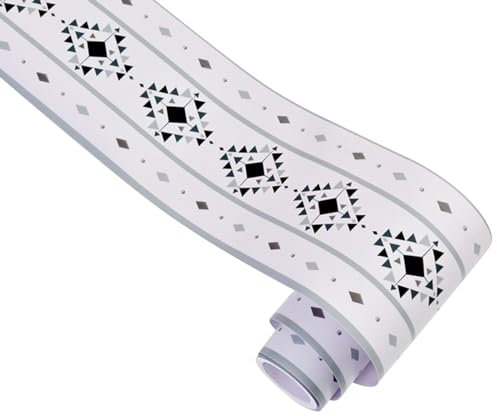 KMDZDZGS Self-Adhesive Wallpaper baseboards, PVC Wallpaper Borders, Waterproof Waistline Decorative Sticker, Baseboard Decorative Wallpaper for Kitchen Living Room Bathroom,12CM X 10M (H)