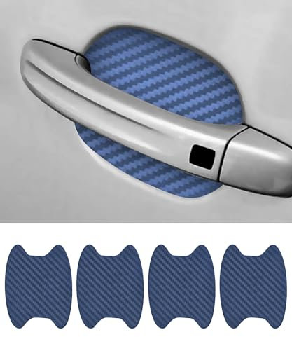 Flaconi 4PCS Protection Portiere Voiture,Protege Porte Voiture,Protection Poignee Porte,Autocollants Voiture Extérieur,Convient à la Plupart des Poignés Porte Voiture(Bleu)