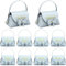 10 Stück kleinen Geschenkbeutel mit Griff, PU Leder Mini Handtasche Geschenk Taschen Mini Süßigkeiten Geschenk-Box für Baby-Dusche Hochzeit Brautjungfer Geburtstag Party (blau)