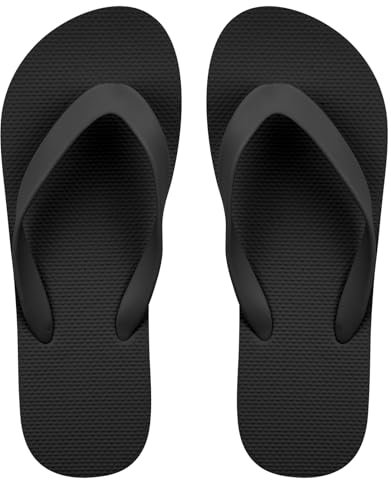 Aomig Unisex Flip Flops Surfen Zehentrenner Toe Split Flip Flops Herren Thong Sandals Bequeme Flip Flop Bathing Shoes Sommerstrand Dusche Schwimmen Sport Sandalen Täglich Beach Pool (Schwarz,EU:40/41)