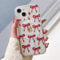 UEEBAI Magnetisch Hülle für iPhone 13/iPhone 14, Niedliche Silikon Tansparent Handyhülle mit Schleife Schutzhülle mit Kabelloses Laden, Weiche Bumper Cover Case für Frauen Mädchen, Rotwein