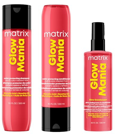 Glow Mania Trio - Color Protecting Shampoo 300ml, Conditioner 300ml and Glow Sealing Leave-In Conditioner 250ml